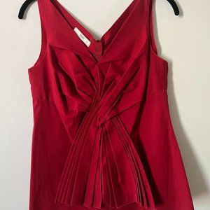 PRADA Red V neck top